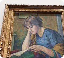image du tableau "la lecture" de Charles Guerin