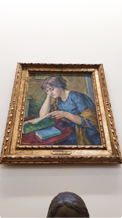 image du tableau "la lecture" de Charles Guerin